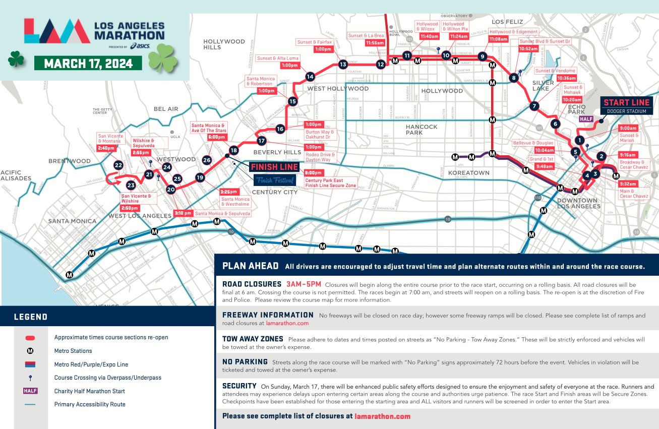 Los Angeles Marathon Road Closures The McCourt Foundation